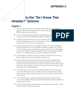 Answers To The "Do I Know This Already?" Quizzes: Appendix C