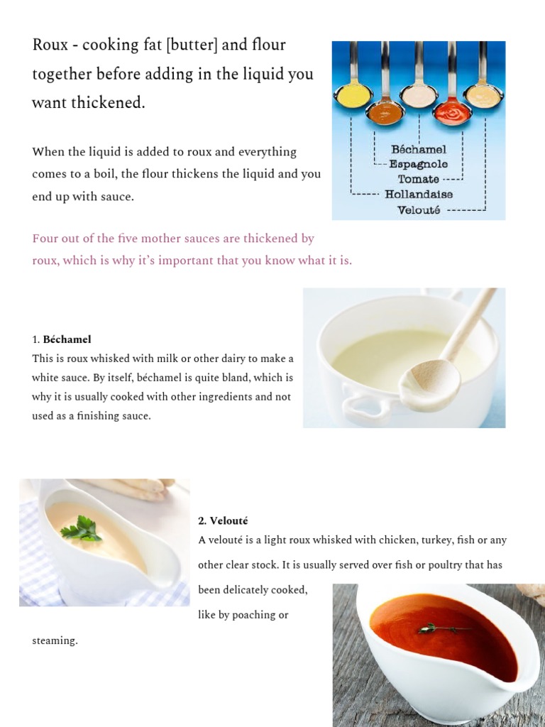 Roux - Cooking Fat (Butter) and Flour Together Before Adding in The ...