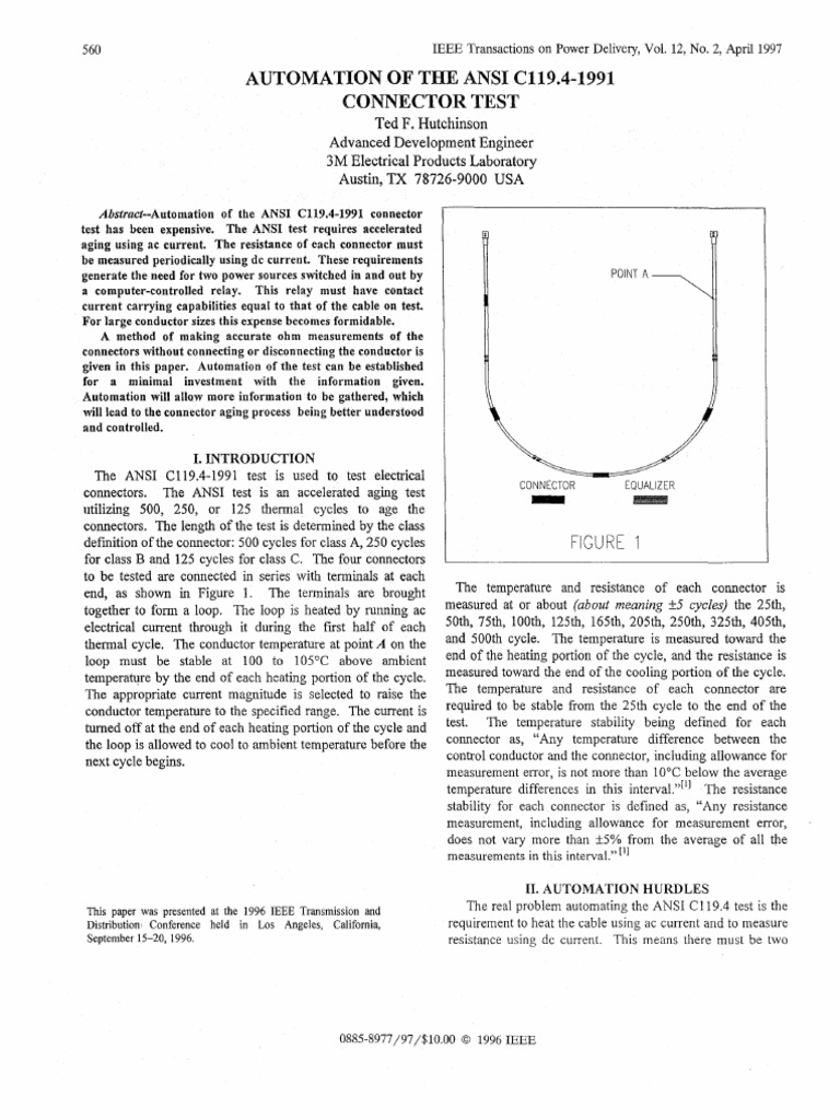 Automation of ANSI C119.4 Testing | PDF | Electrical Connector | Automation