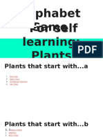Alphabet Game For Self Learning: Plants