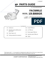 Parts Guide Facsimile UX-B800GR: Model