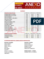 Cardapio Disque Anexo - Jantar