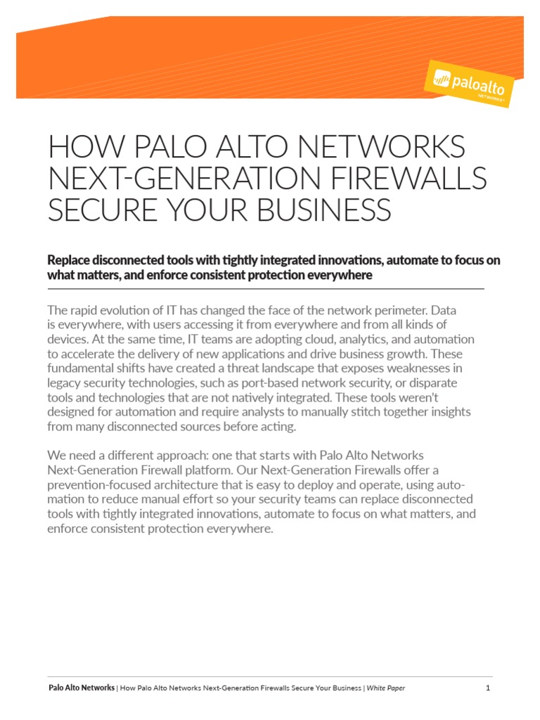 FirewallFeaturesPalo Alto PDF Encryption Computer Security