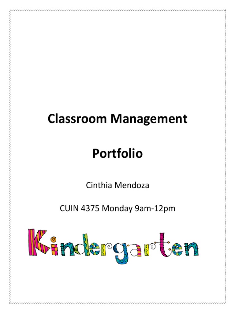 Classroom Management Portfolio | PDF | Classroom | Classroom Management
