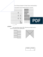 Visualize Percent and Its Relationship To Fractions Using Models