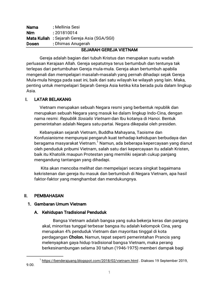 Sga Melli Vietnam Church Pdf