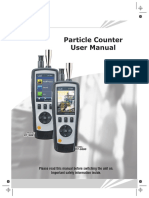 Particle Counter User Manual: Please Read This Manual Before Switching The Unit On. Important Safety Information Inside