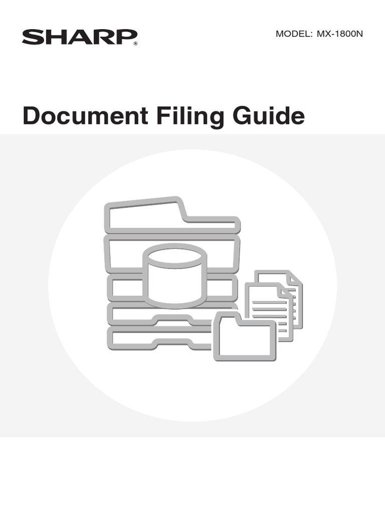 Document Filing Guide: MX-1800N Model | PDF | Image Scanner | Computer File
