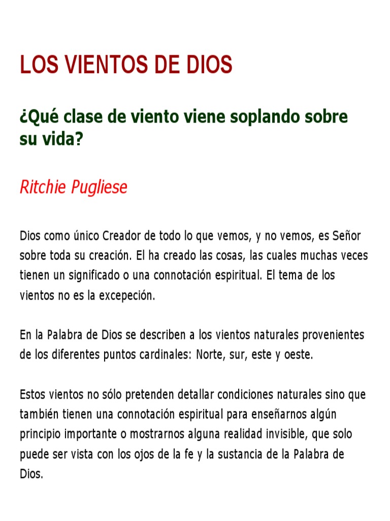 Los Vientos de Dios | PDF | Herida | Dios