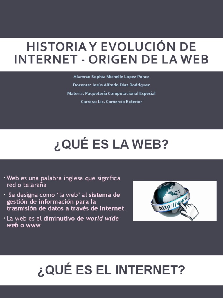 Historia y Evolución Del Internet-Origen de La Web | PDF | Internet ...