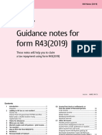 Guidance Notes For Form R43 (2019) : These Notes Will Help You To Claim A Tax Repayment Using Form R43 (2019)