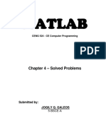 MATLAB Chapter 4 Solved Problems CENG 524 Computer Programming