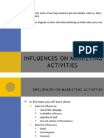 A2 Influences On Marketing Activity
