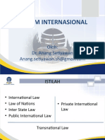 Hukum Internasional: Oleh: Dr. Anang Setiyawan