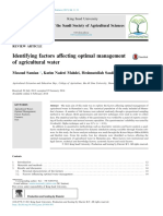 Identifying Factors Affecting Optimal Management of Agricultural Water PDF