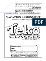 CLASS 11 Vacation Assignment CHEMISTRY PDF