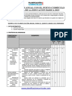 Planificacion Curricular Modelo 5° Grado