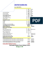 calculate Pole Foundation Size:: Calculated Safety Factor Safety Factor