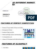 Features of Market Structures: Perfect Competition, Oligopoly