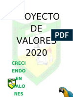 Proyecto de Valores Por Grados