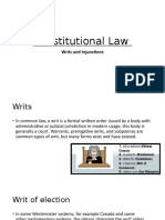 Constitutional Law: Writs and Injunctions