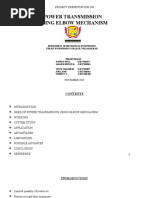 Power Transmission Using Elbow Mechanism