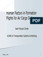 Human Factors in Formation Flights For Air Cargo Delivery