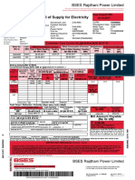 Bill of Supply For Electricity: BSES Rajdhani Power Limited