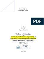 Industrial Internship Report Format