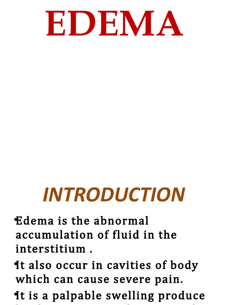 EDEMA | PDF | Edema | Medicine