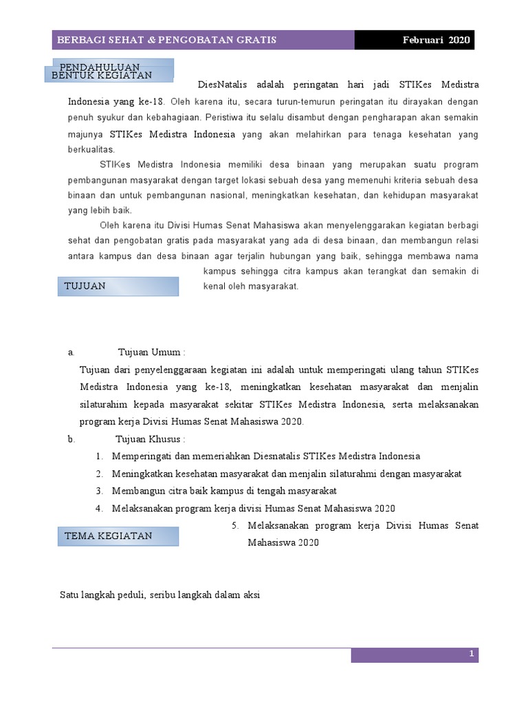 Fix proposal Berbagi Sehat Pengobatan Gratis 2020 PDF