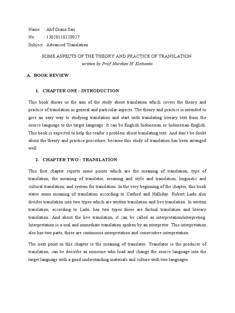 Translation Theory and Practice Overview | PDF | Translations ...
