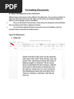 Formatting MS Word Documents