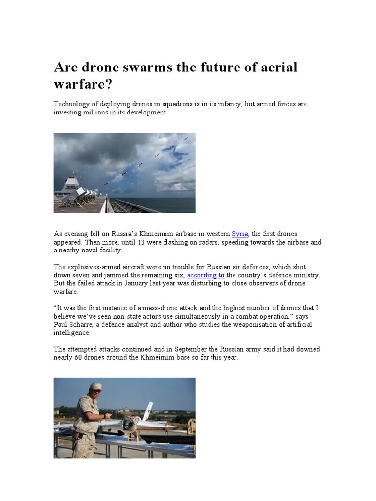 Future of Drone Swarms in Warfare | PDF | Unmanned Aerial Vehicle ...