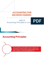 Accounting For Decision Making: Unit-Iii Accounting Principles & Conventions