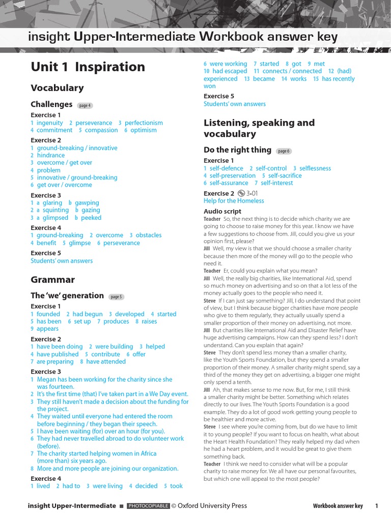 Insight Upper Intermediate Workbook Pdf