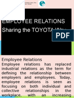 Employee Relations - The Toyota Way