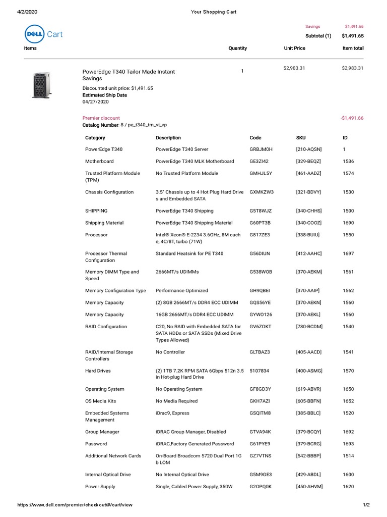 Dell Entry Level Server PDF Intel Computer Architecture