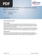 Infineon-Application Note Design of A 600 W HB LLC Converter Using CoolMOS - P6-AN-v01 - 00-EN