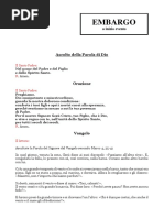 Modalità di svolgimento del momento di preghiera