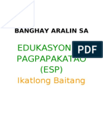 Banghay Aralin Sa E.S.P.