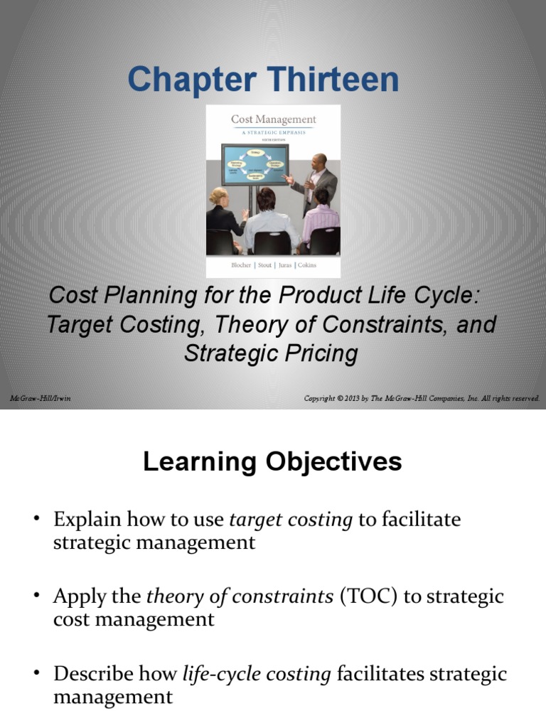 Chap013 Target Costing Cost MNGT | PDF | Pricing | Life Cycle Assessment