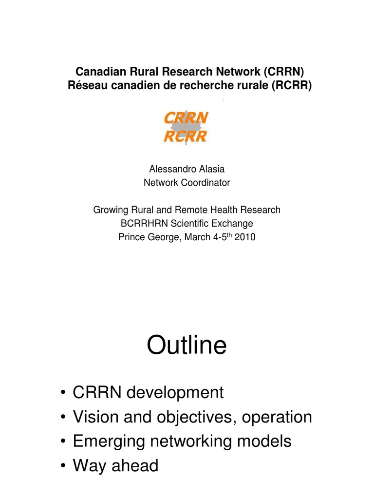 Canadian Rural Research Network Overview | PDF | Social Media | Popular ...