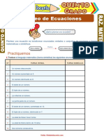 Planteo de Ecuaciones para Quinto Grado de Primaria PDF