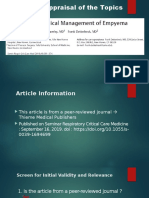 Critical: Appraisal of The Topics