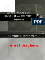 Where Models of Teaching Come From: Chapter One