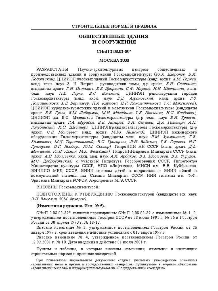 SNiP 2.08.02-89 | PDF