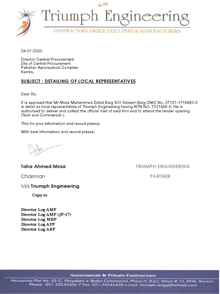 Local Representative Appointment Notice | PDF