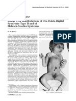 Letter To The Editor: Infant With Manifestations of Oto-Palato-Digital Syndrome Type II and of Melnick-Needles Syndrome