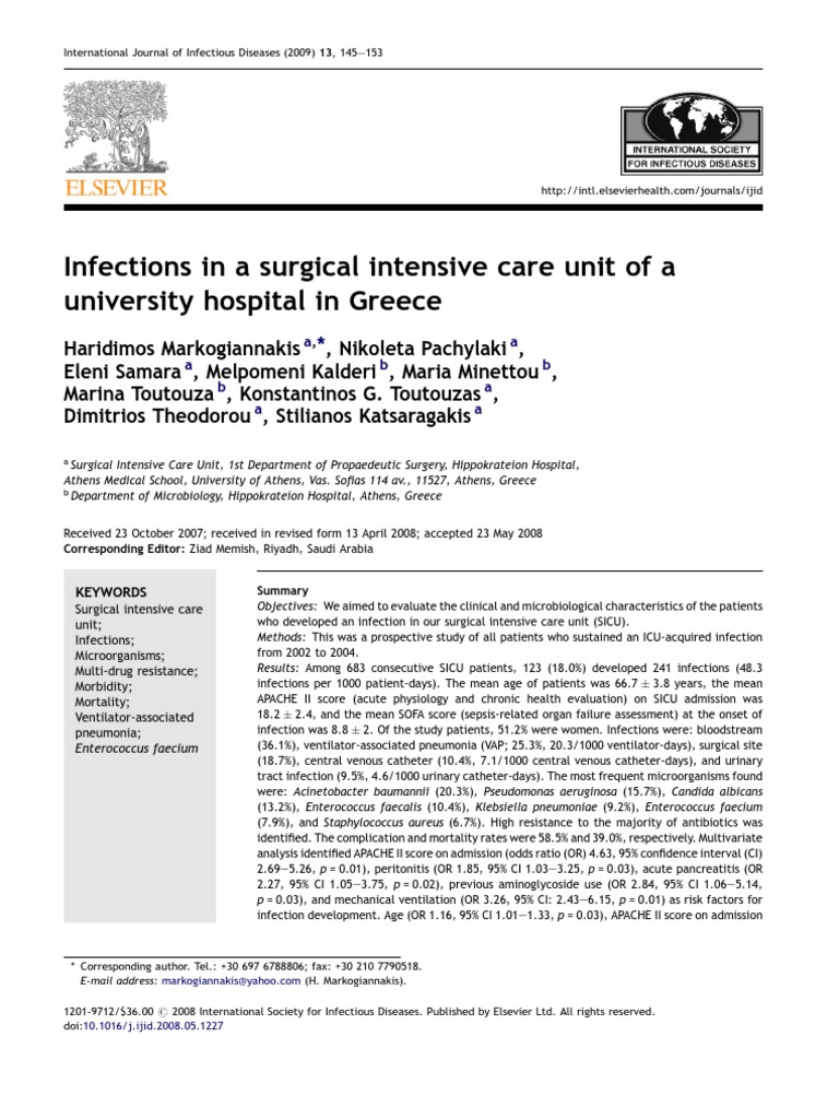 Sepsis in Icu Greece | PDF | Antimicrobial Resistance | Intensive Care Unit